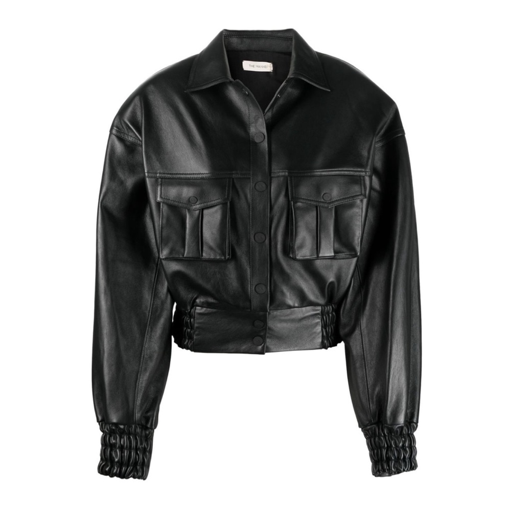 THE MANNEI | Leather Bomber Jacket